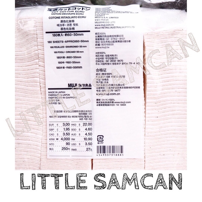 ACBEAUTY- Kapas Organic Muji/ Japanese Vape Cotton 180pads 100% Authentic -yuk c.o