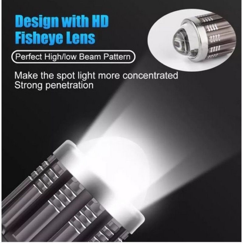 Bergaransi Lampu Led Utama Depan 24 Volt H4 Laser D2 High Low 2 Warna Putih Kuning Truk Bus Fuso