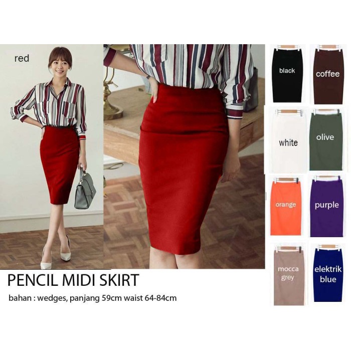 ROK SPAN PENDEK WANITA / SHIRT PENSIL WANITA / ROK HITAM KERJA FORMAL