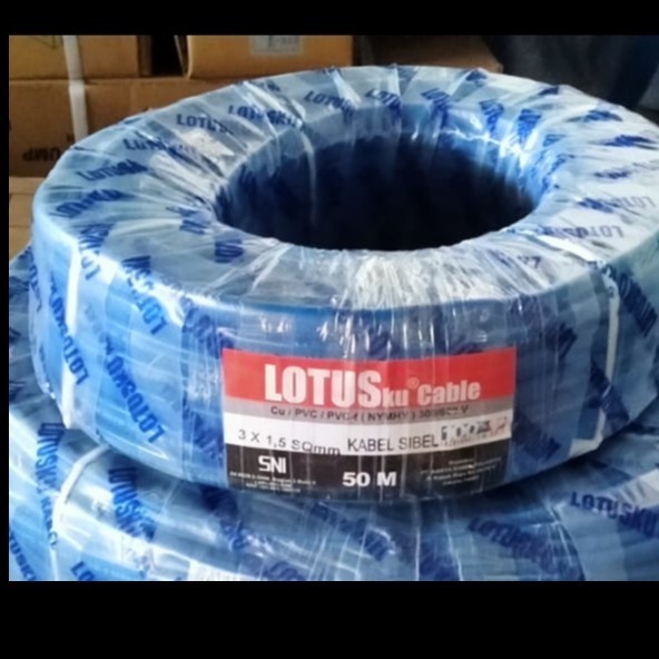 Per 15 meter/ Kabel Pompa Submersible Sibel Satelit Lotus 3x1.5 mm SNI