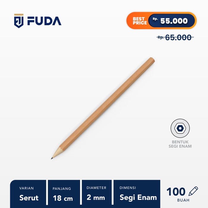 

[tmr] - Fuda - Pensil Kayu Polos Serut / Pensil Kayu / Pensil Polos