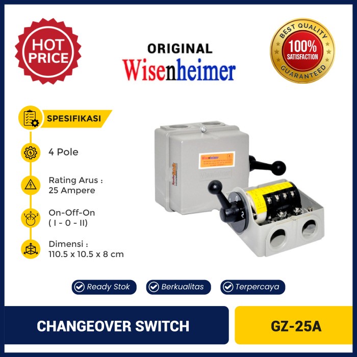 Change Over Switch 4P 25A Wisenheimer COS Ohm Saklar Genset 25 A KUAT