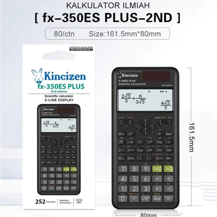

Jual [READY] Kalkulator Scientific KINCIZEN FX 350ES PLUS 2ND Multifungsi Kalkulator anak sekolah