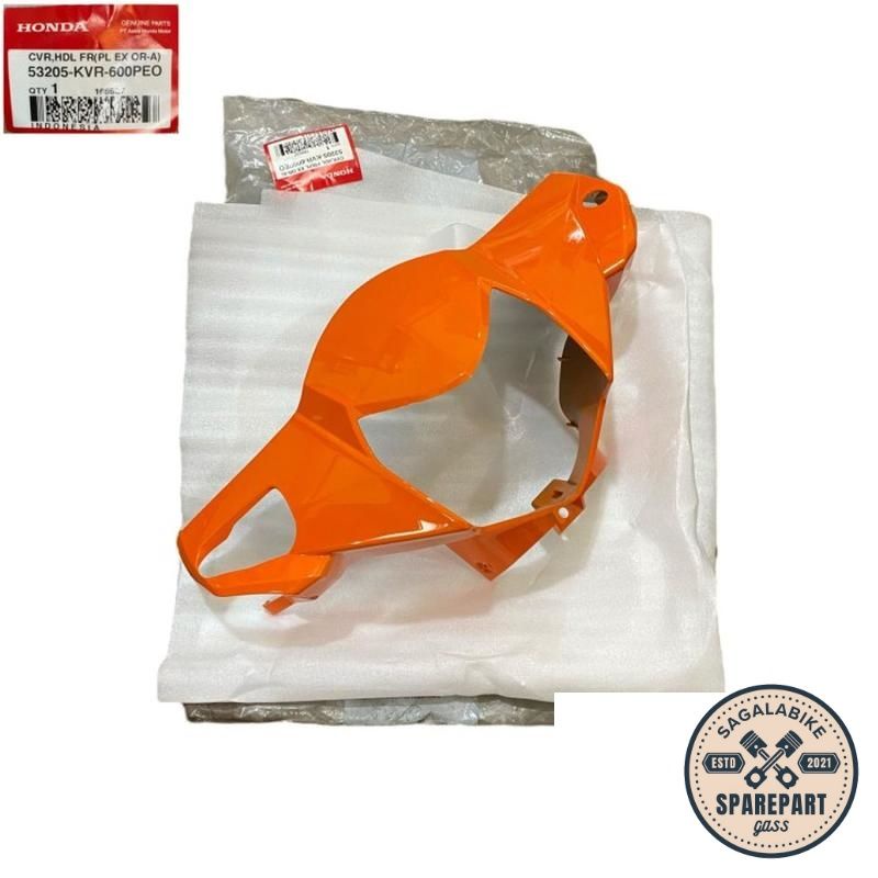 Aksesoris Motor Batok Totok Kepala Depan Honda Revo 100 Old Lama Orange Original Motor 53205-KVR-600