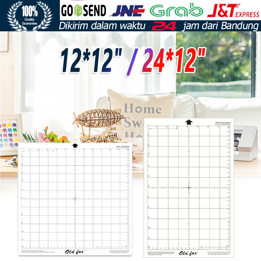 

12"*12" / 24"*12" OLD FOX Replacement Cutting Mat Transparent Adhesive Mat with Measuring Grid for