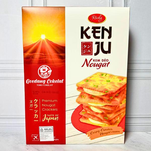 

terbaru !!! richy kenju ken ju premium nougat crackers krekers sandwich isi krim nougat taste of