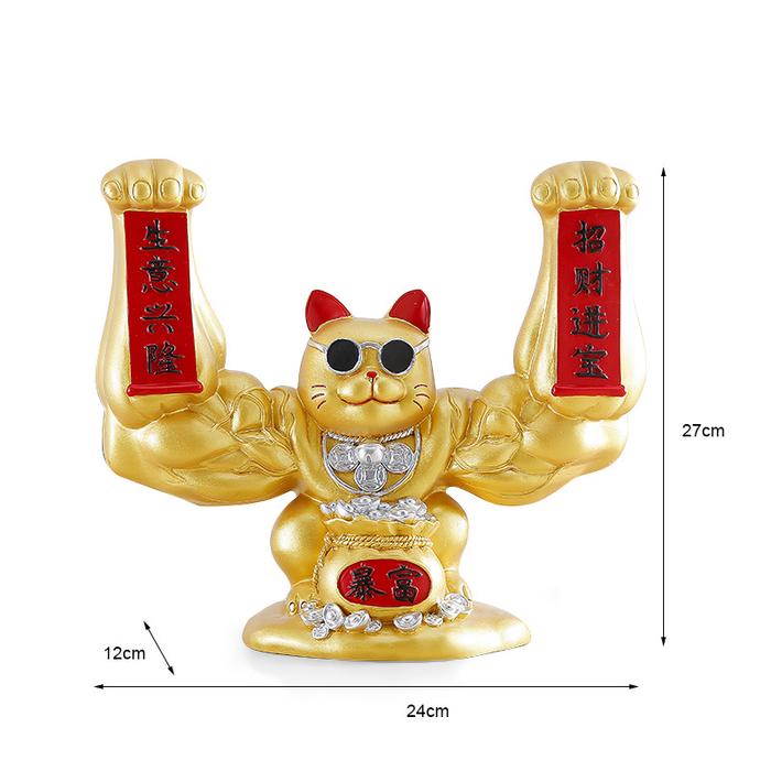 WED PAJANGAN PATUNG KUCING KEBERUNTUNGAN / PATUNG KUCING HOKI BEROTOT / LUCKY CAT KEBERUNTUNGAN