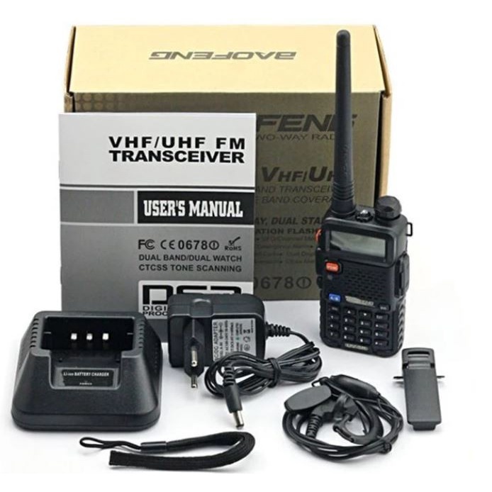 Menarik Handie Talkie Baofeng Handy Talky Uv5R Handi Talki Radio Ht Uv-5R Biru