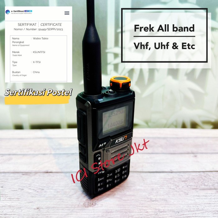 Stok Terbatas Ht Ksun Frekuensi Allband Sudah Unlock Semua Frekuensi.Ijin Postel