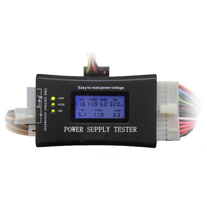 JT READY PSU POWER SUPPLY ATX CPU TESTER DIGITAL LCD DISPLAY