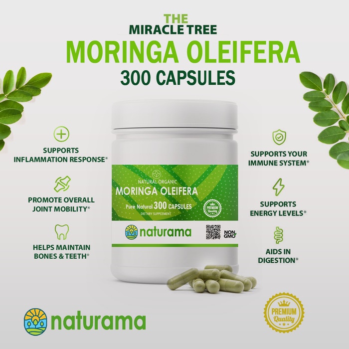

Moringa Kapsul Daun Kelor Naturama Premium Organik