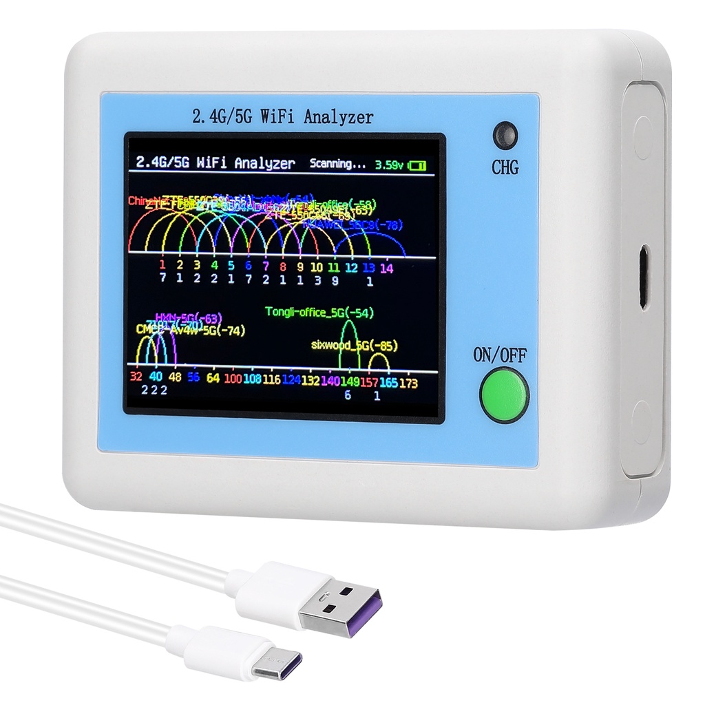 2.4Inch Color Display Wifi Signal Scanner 2.4G/5G Wifi Signal Usage Analyzer Router Management