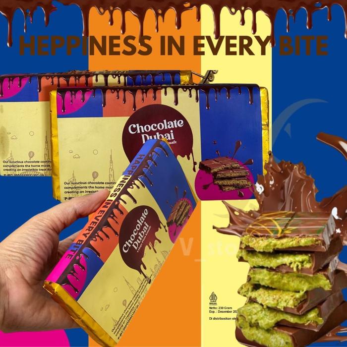 

Chocolate Dubai Crispi Kunafe Home Made Coklat Dubai Size Besar 230Gr Cokelat Snacks Produk Unggulan