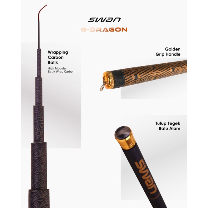 Tegek Swan G-Dragon 300/360/450/540/630 Cm #Gratisongkir
