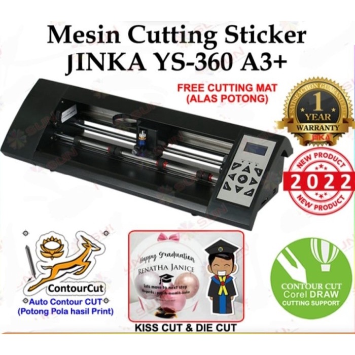 Mesin Cutting Sticker JINKA YS 360 A3 CorelDraw Auto Contour Cut