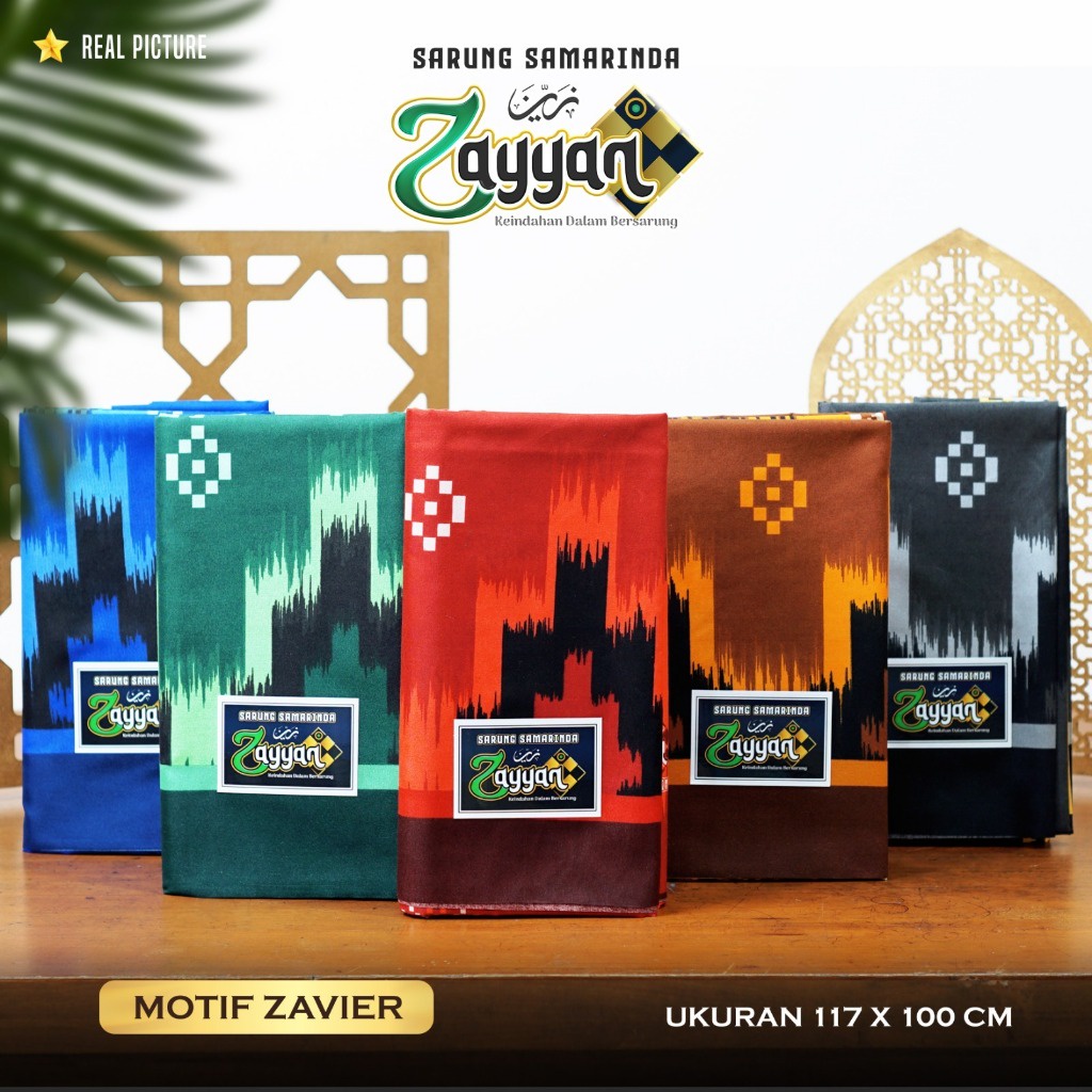 PROMO / Zayyan Sarung Samarinda ASLI JUMBO ( 117 x 100 cm ) ( Zavier) HALUS dan WANGI / Sarung Pria