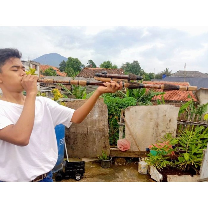 BERGARANSI sumpit khas suku Dayak unik dan tradisional terbuat dari bambu harga paling murah