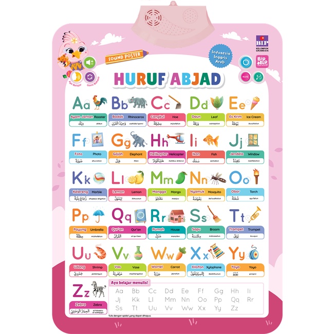 Gramedia Cirebon  - SOUND POSTER BIP BIP: HURUF ABJAD