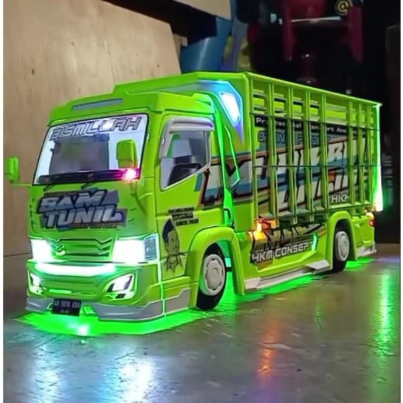 HOT mainan truk trucuk trek kayu asli roda kayu bonus terpal mainan anak mainan kekinian paling