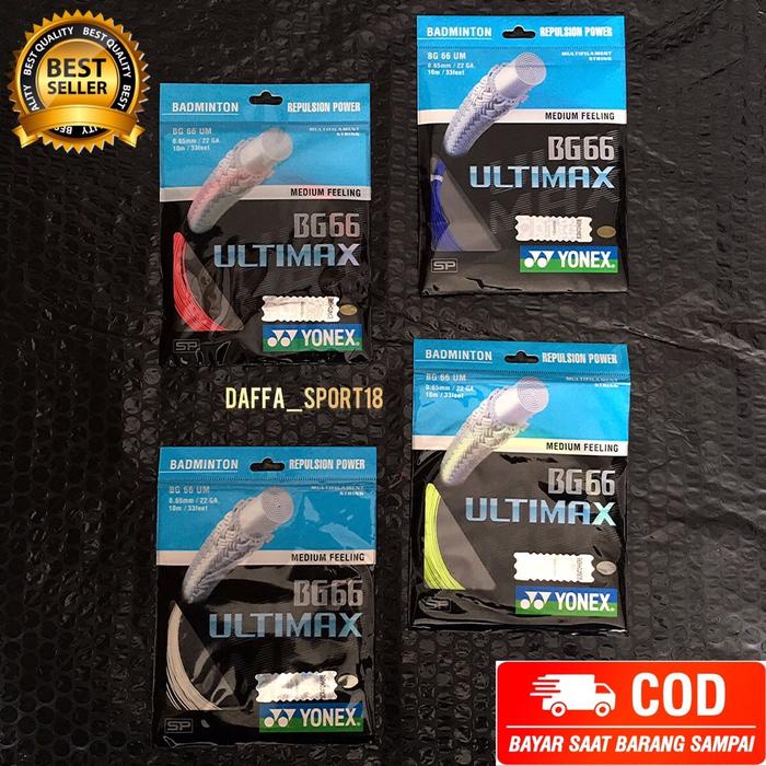 Senar Raket Badminton BG66 Ultimax Medium Feeling