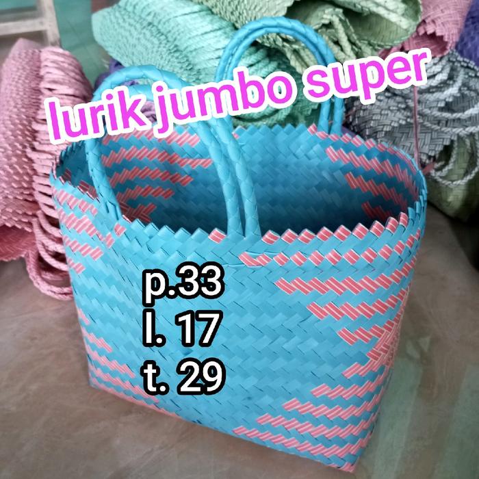 TERBAIK tas anyaman lurik/tas belanja/tas wanita/tas hantaran/tas keranjang/tas jinjing tote bag