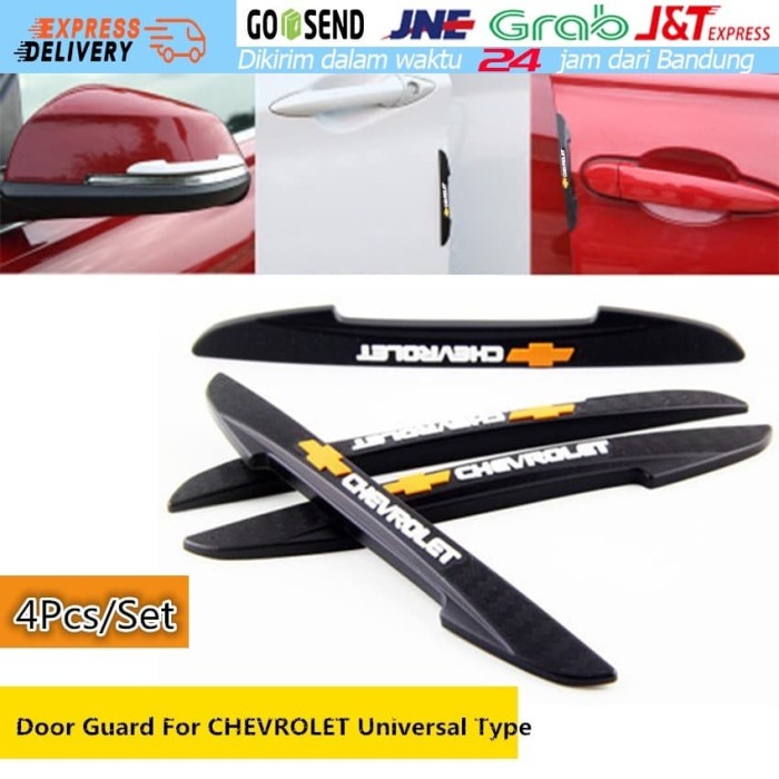 OTOmO- 4PCS Logo Chevrolet Door Guard Pelindung Pintu Mobil Anti Benturan