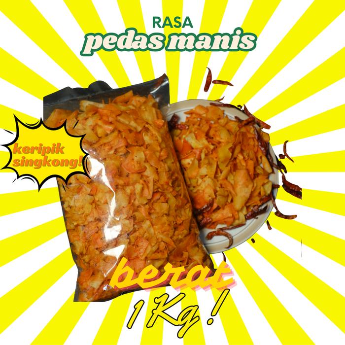 

1 Kg Keripik Kriwil Pedas Manis Bumbu Kering Food Snacks Cemilan Makanan Asin snack jadul