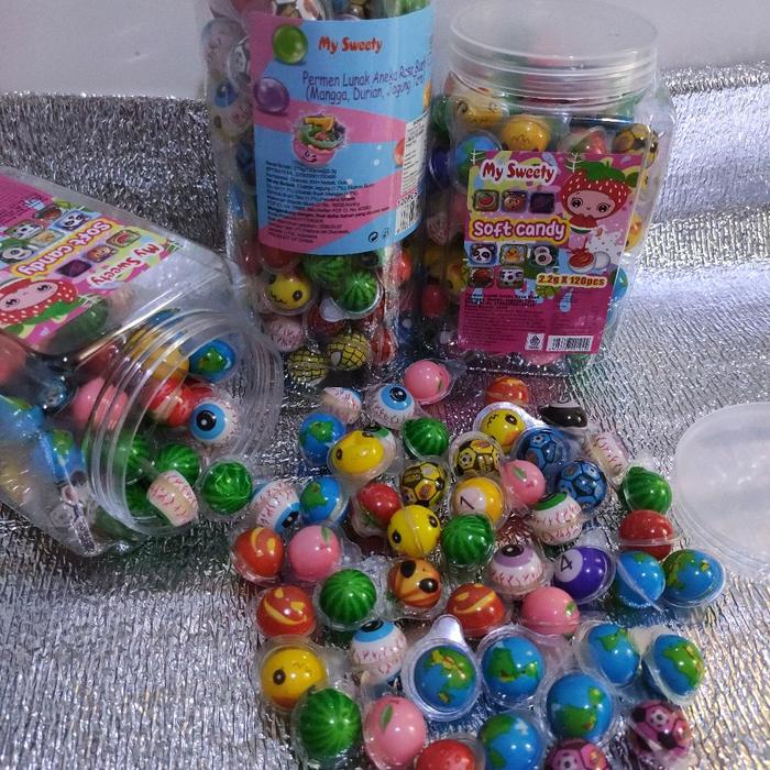 

Toples Soft Candy Mini aneka rasa buah isi 120 pcs exp 07/03/2026 - Permen Snack Cemilan Kering Food