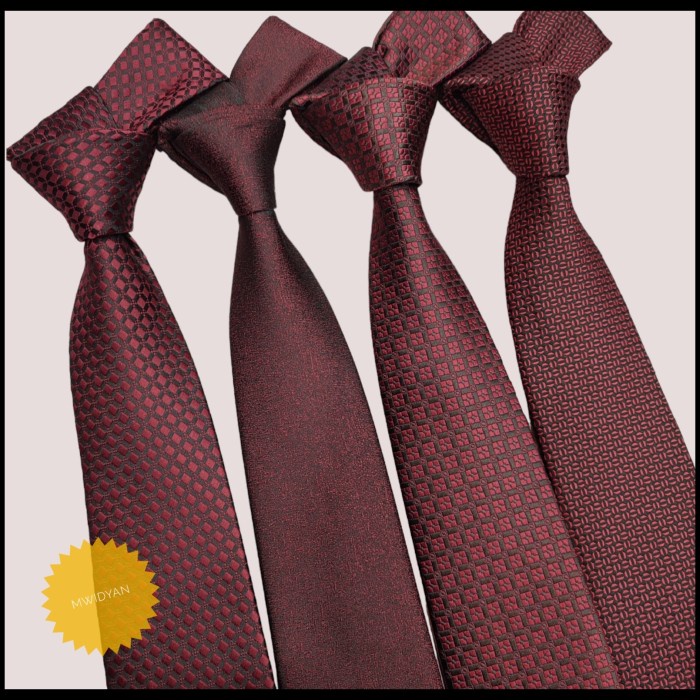 PREMIUM dasi merah deep maroon dasi kantor pria dasi import merah maroon