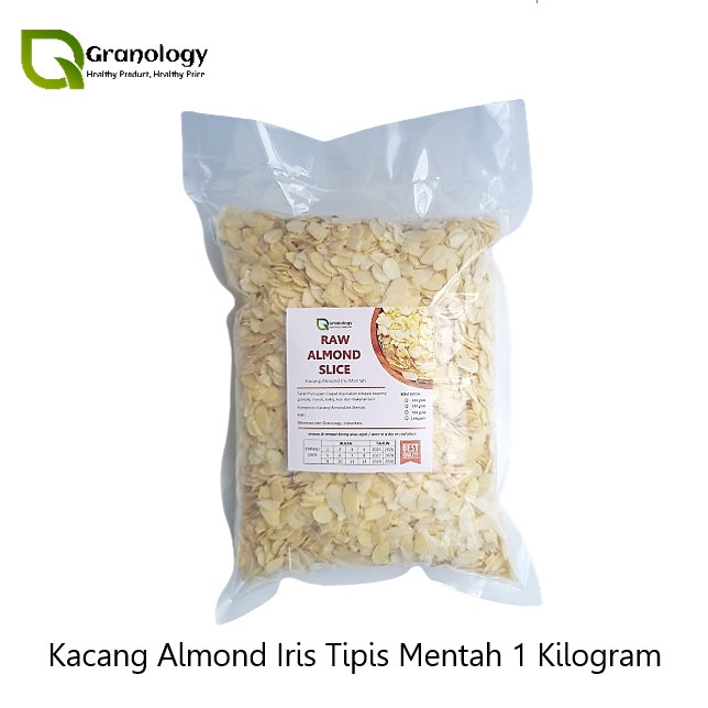 

Kacang Almond Slice Mentah / Raw Slice Almond - 1 kg