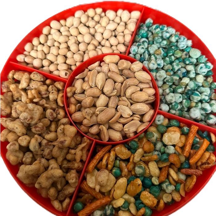 

Paket Kacang Toples Sekat 5 isi 900 gram