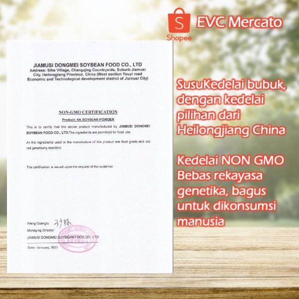 

Promo/ Susu Kedelai Bubuk Kk Minuman Serbuk Kedelai Soya Bean Non Gmo 1 Pack 400Gram