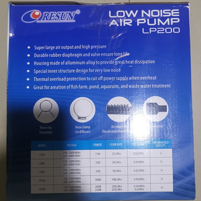 Murah Resun Lp-200 Pompa Udara Air Pump Blower