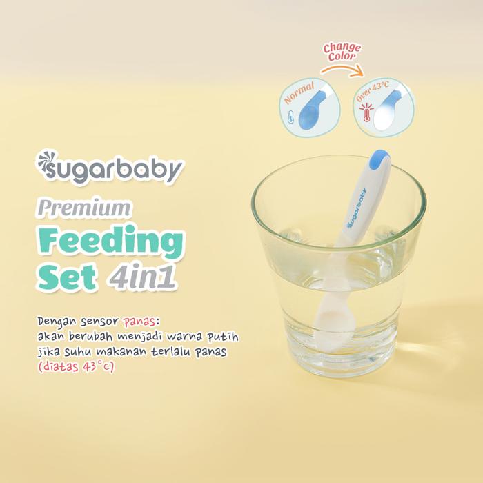 Sugar Baby Premium Feeding Set 4In1 / Tempat Makan Bayi / Alat Makan Bayi / Peralatan Makan Bayi /