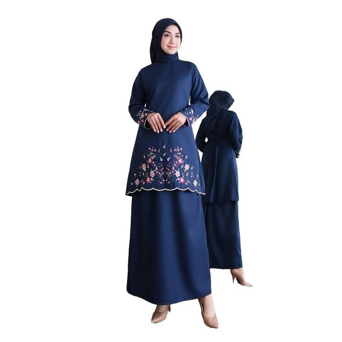 Stelan kurung melayu bordir terbaru dan terlaris bahan katun toyobo Muslim Wanita