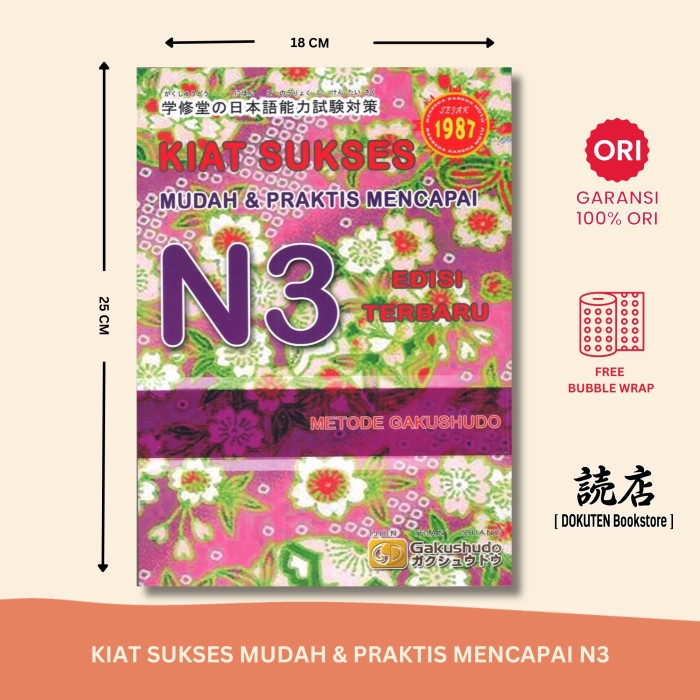 

Promo Buku Jlpt Kiat Sukses Mudah & Praktis Mencapai N3 - Gakushudo Terlaris