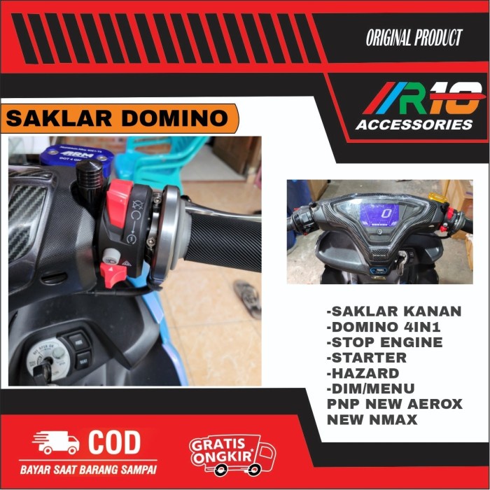 SAKLAR KANAN DOMINO UNTUK GAS SPONTAN PNP NMAX / NEW NMAX / NEW AEROX