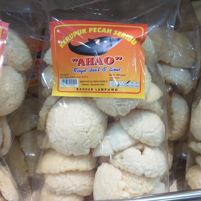 

kerupuk pecah seribu ahao super ikan lampung renyah dan gurih sedap.