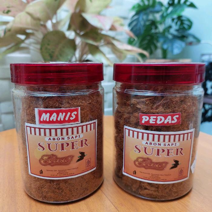 

Abon Sapi Super Elang kemasan toples Berat bersih 200 gram, asli Boyolali