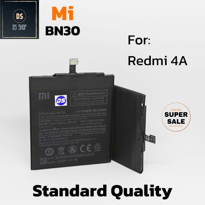 (Good) Baterai Xiaomi Xiomi Redmi 4a Mi4a Bn30 Bn 30 Ori Batrai Original