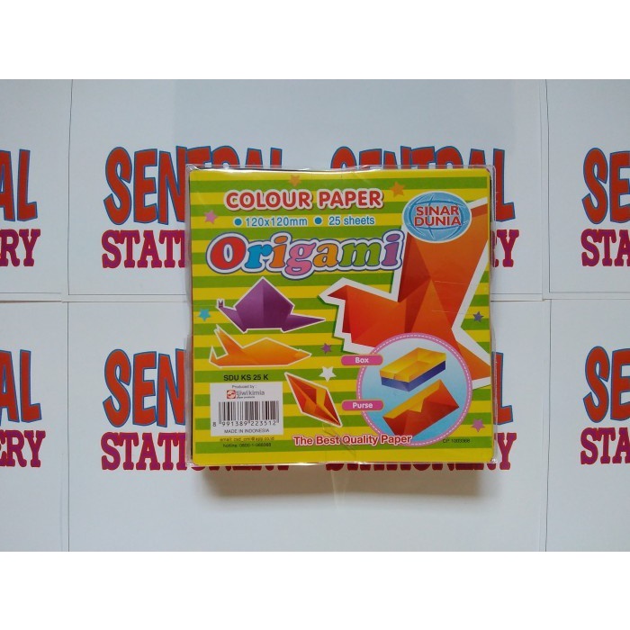 

(BestSeller) sinar dunia origami colour paper kertas lipat warna 1 sisi 120x120 mm