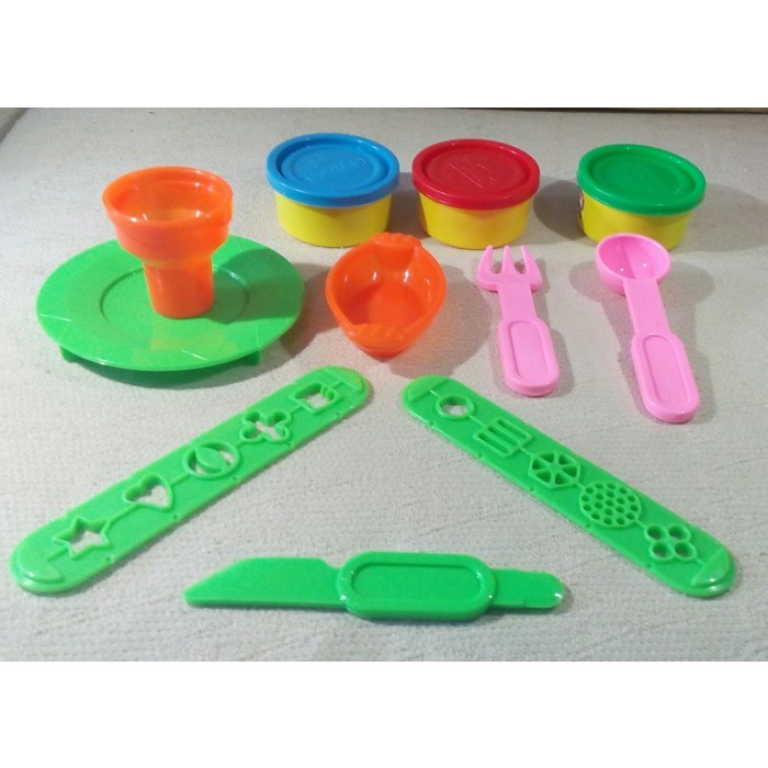 (BestSeller) Mainan Anak Lilin Fun-Doh Play-Doh ICE CREAM FACTORY Set Fan-Doh