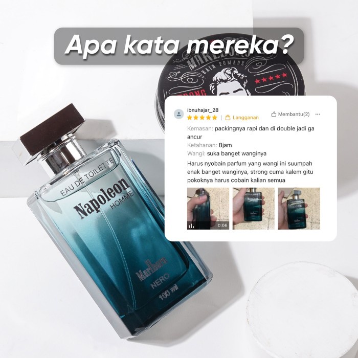 Napoleon Pomade Oilbased Nero + Parfum Pria Edt Nero -Gratisongkir