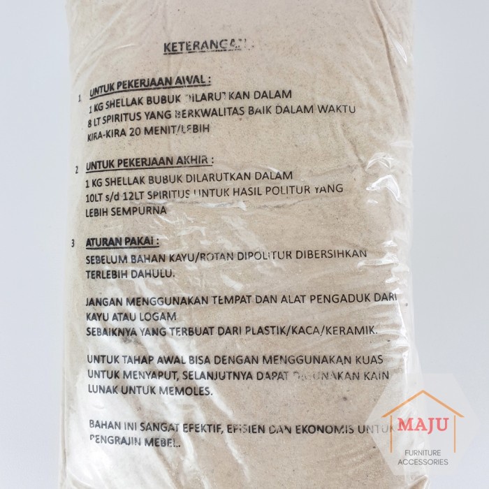 (BestSeller) Shellac Bubuk Cap Diamond (Serlak / Sirlak / Shelak / Sherlak / Shellak) 1000 gram (1