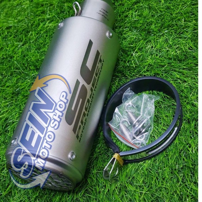 SLENCER KNALPOT SC PROJECT IMPORT GRADE ORI CARBON JARING TITAN