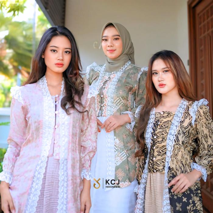 Kcj - Utari Kebaya Kutubaru Tunik Batik Viscose Modern Wanita New