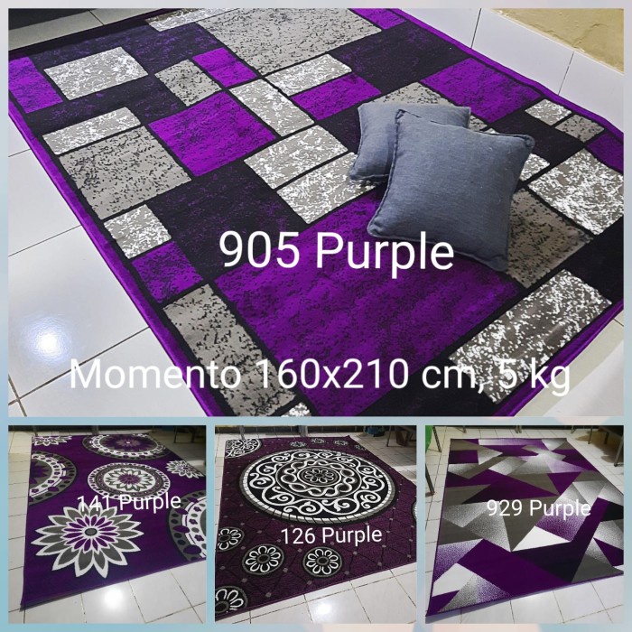 Karpet Permadani Ungu Violet Purple Momento 160x210 cm