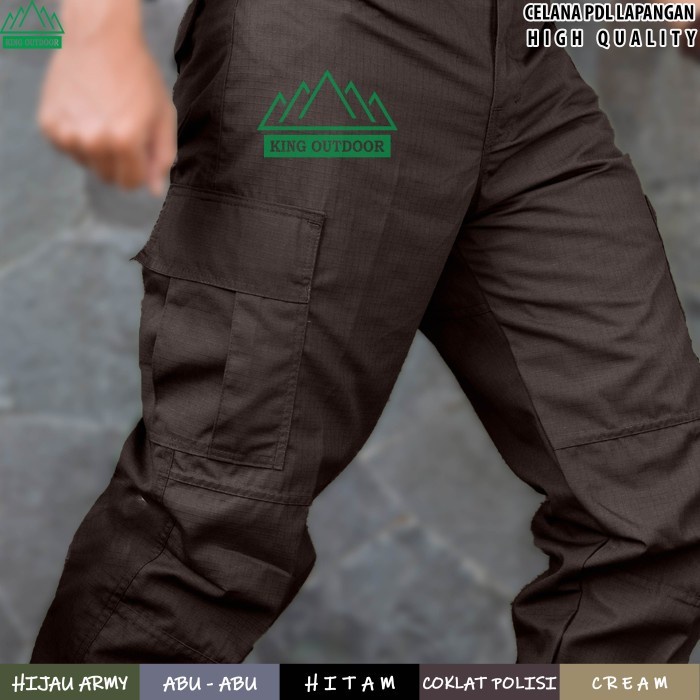 (BestSeller) CELANA TACTICAL PDL JUMBO (46-48) RIPSTOP TORNADO WARNA COKLAT POLISI