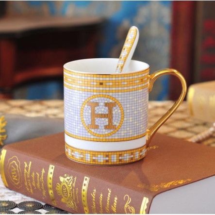 Mantab Hermes Mug / Hermes Tea Mug / Hermes Plate / Perlengkapan Set Makan H