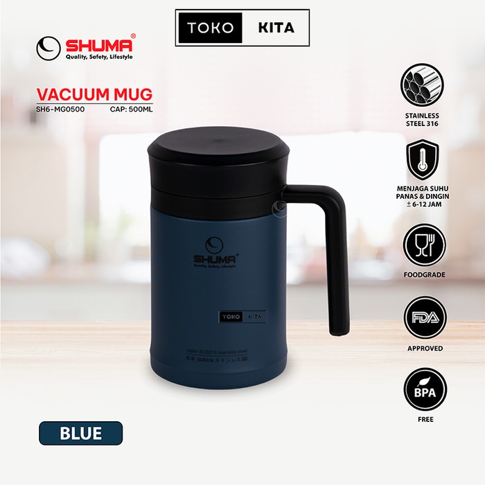 Banyak Dicari Vacuum Mug Shuma 500 Ml / Shuma S/S 316 Vacuum Mug 500 Ml (Sh6-Mg0500)